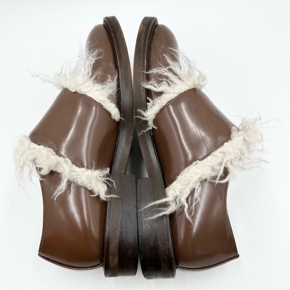 Marni Fur Trim Leather Shoes - Picture 8 of 12